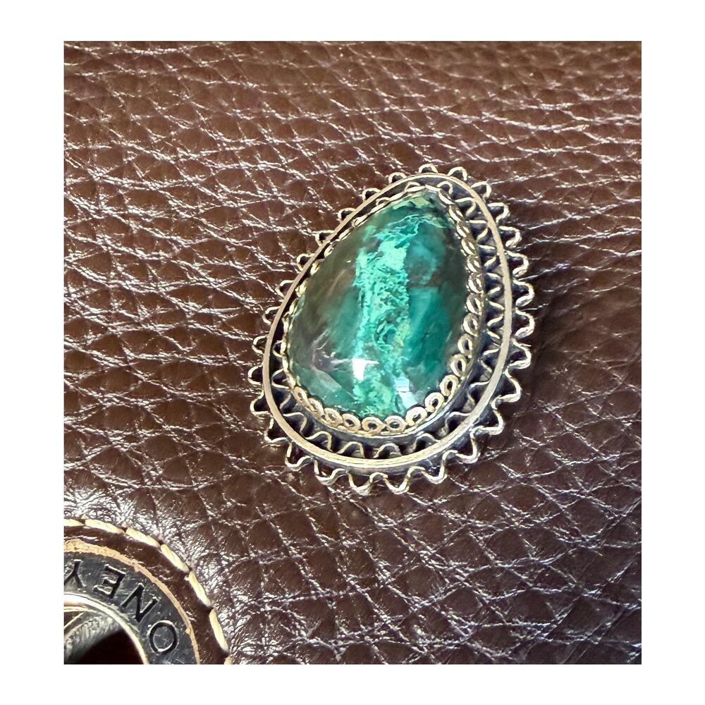 Circa 1950s King Solomon Stone Sterling Pendant/Brooch